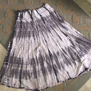 Tie-dye midi skirt. Super soft cotton